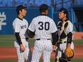 藤田凌司（1年）・溝口智成監督・鈴木貴弘（3年）