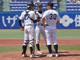 藤野隼大（2年）・田中誠也（2年）・溝口智成監督