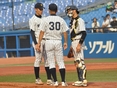 中川颯（１年）・溝口智成監督・藤野隼大（２年）