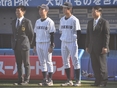 本郷佑弥（2年マネージャー）・林秀運（4年学生コーチ）・市原一樹（4年学生コーチ）・前田一男部長