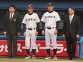 本郷佑弥（４年）・蒲谷良充助監督・溝口智成監督・前田一男部長