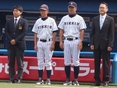 本郷佑弥（４年）・蒲谷良充助監督・溝口智成監督・金子明雄副部長