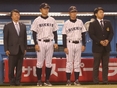 前田一男部長・溝口智成監督・蒲谷良充助監督・本郷佑弥（４年）