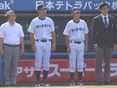 前田一男部長・溝口智成監督・蒲谷良充助監督・髙橋嶺一（４年）