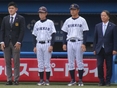 髙橋嶺一（４年）・蒲谷良充助監督・溝口智成監督・前田一男部長