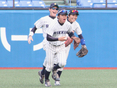 ファインプレーでピンチを救った舟川敬文（1年）