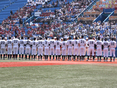 試合前の整列の様子